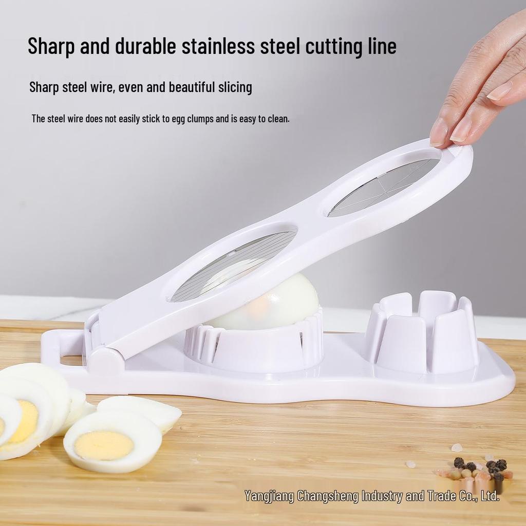 Dual-Function ABS Egg Slicer & Separator - Household Tool for Salted Duck Eggs