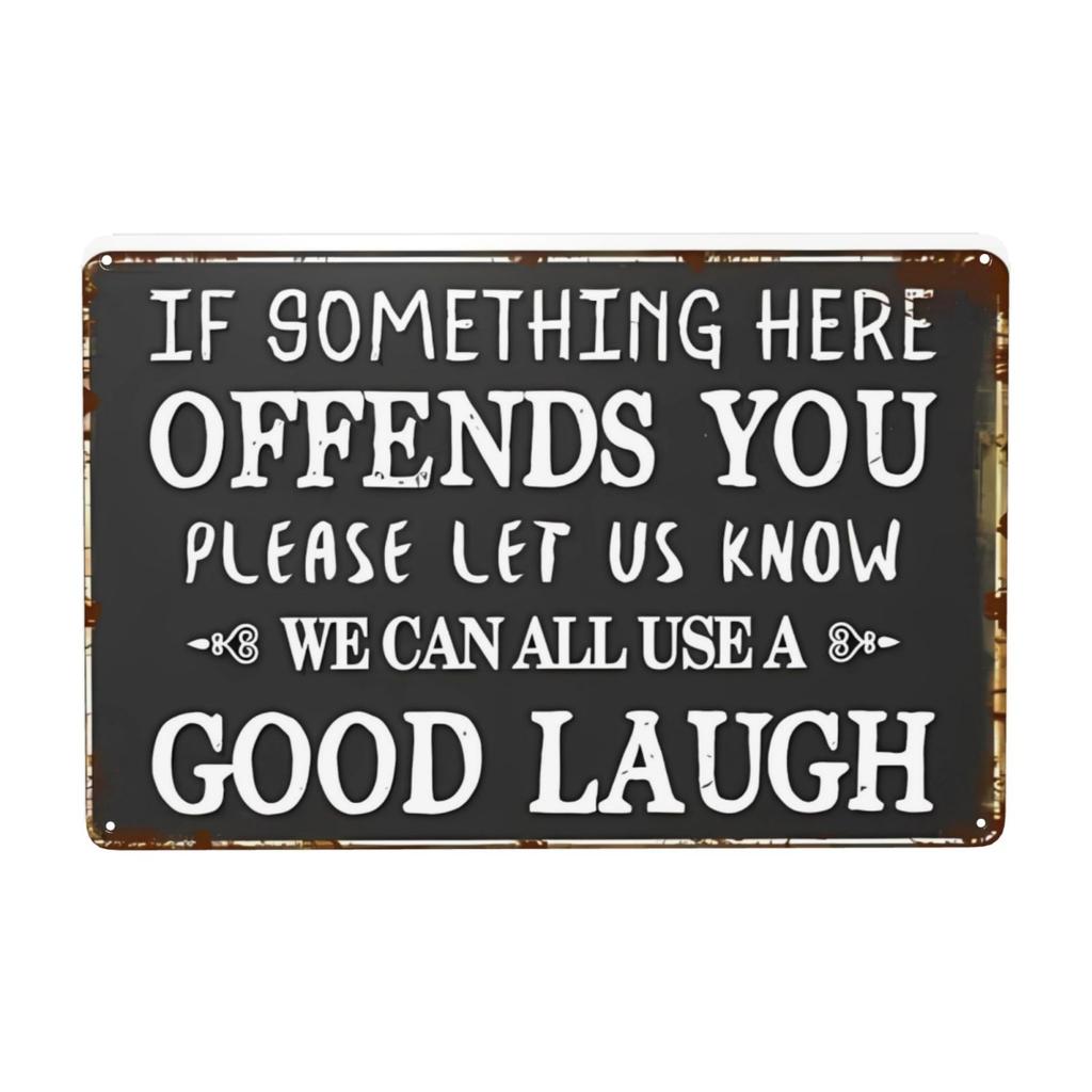 1pc Vintage Metal Sign, Relax We Are All Crazy It Isn't A Competition Metal Sign Wall Decor for Home Bar Coffee Office 12x8 Inch