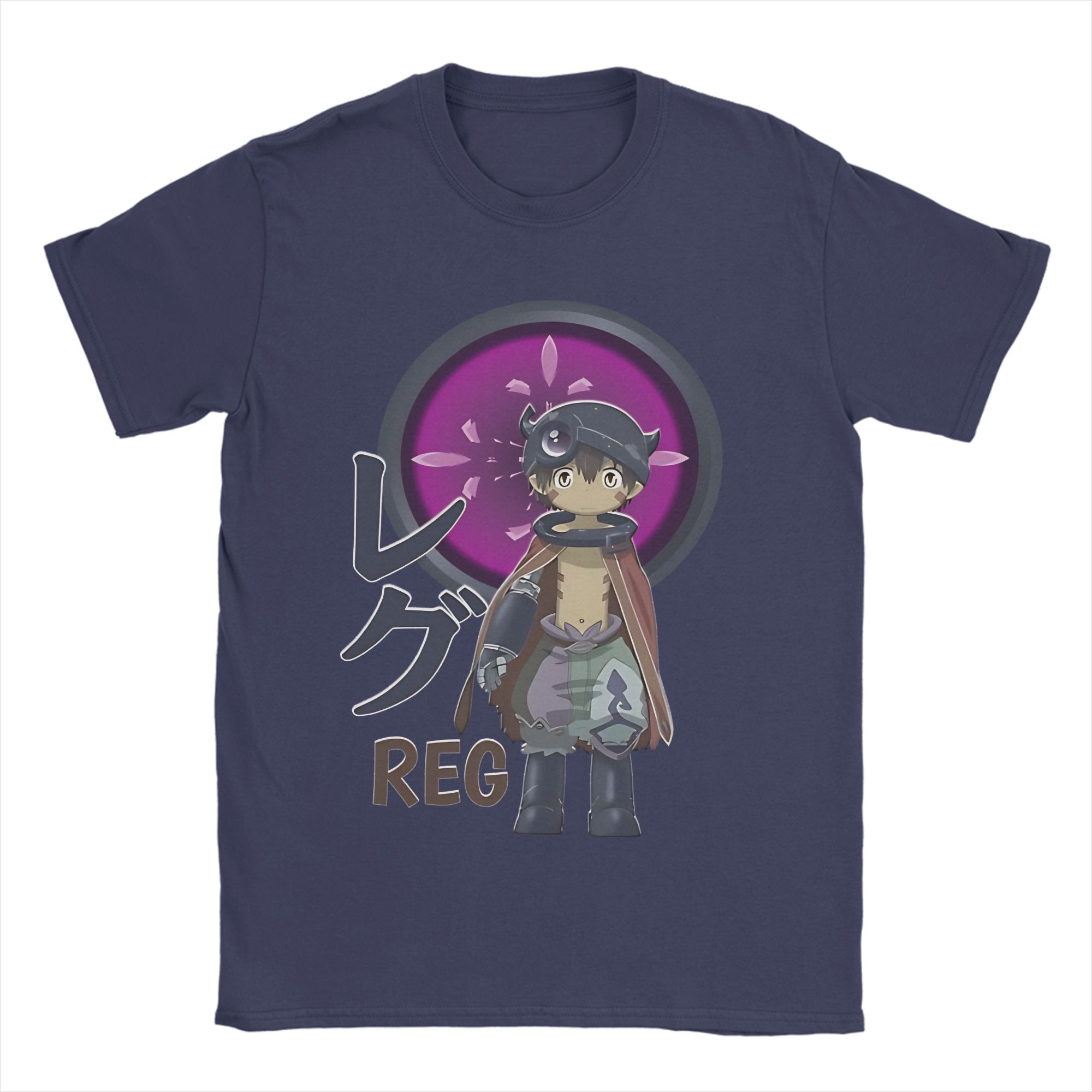 

Reg Made In Abyss T Shirt Men s Cotton Vintage T-Shirt Round Neck Tee Shirt Short Sleeve Tops Gift Idea 4XL