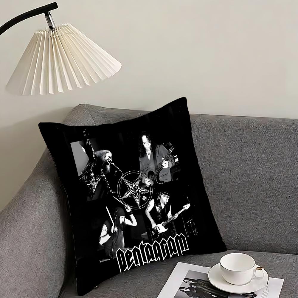 P-Pentagram Band Cushion Cover Pillowcase Ultra Soft Skin Friendly Fabric Cloud Like Comfort & Concealed Zipper