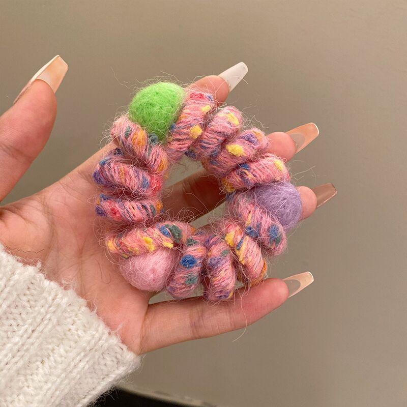 

1 piece of simple and fresh high elasticity fashionable telephone coil rubber band matte hair accessory 7 * 7 * 2cm розовый