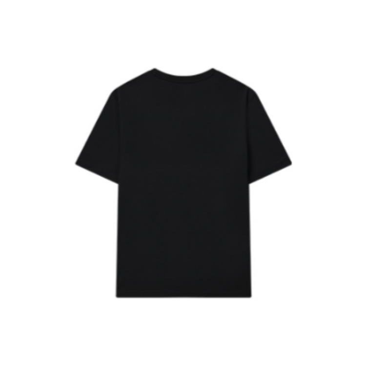 FILA Vintage American Round Neck Short Sleeve T-shirt With Logo Print Unisex Tops Black F51U328199ABK