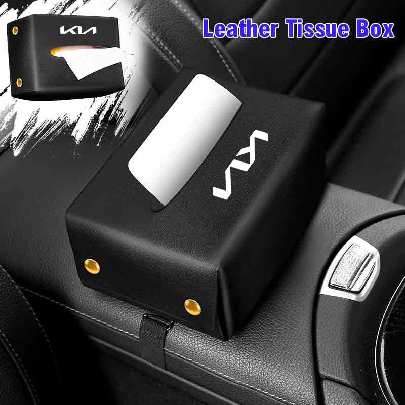 Car Tissue Box Armrest Storage Case Seatback Napkin Holder Interior For KIA Sportage Rio Ceed Niro Soul Stonic Picanto Proceed fxrp50