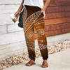 Women Flash Diamond Printing Pants Lace Up Elastic Waist Loose  Trousers Casual Long Pants Trousers with Pockets