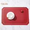 Rectangle Faux Leather Placemat Modern Waterproof Heat-Resistant Non-slip Heat Insulation Dishwasher Safe Dining Table Protection Decoration