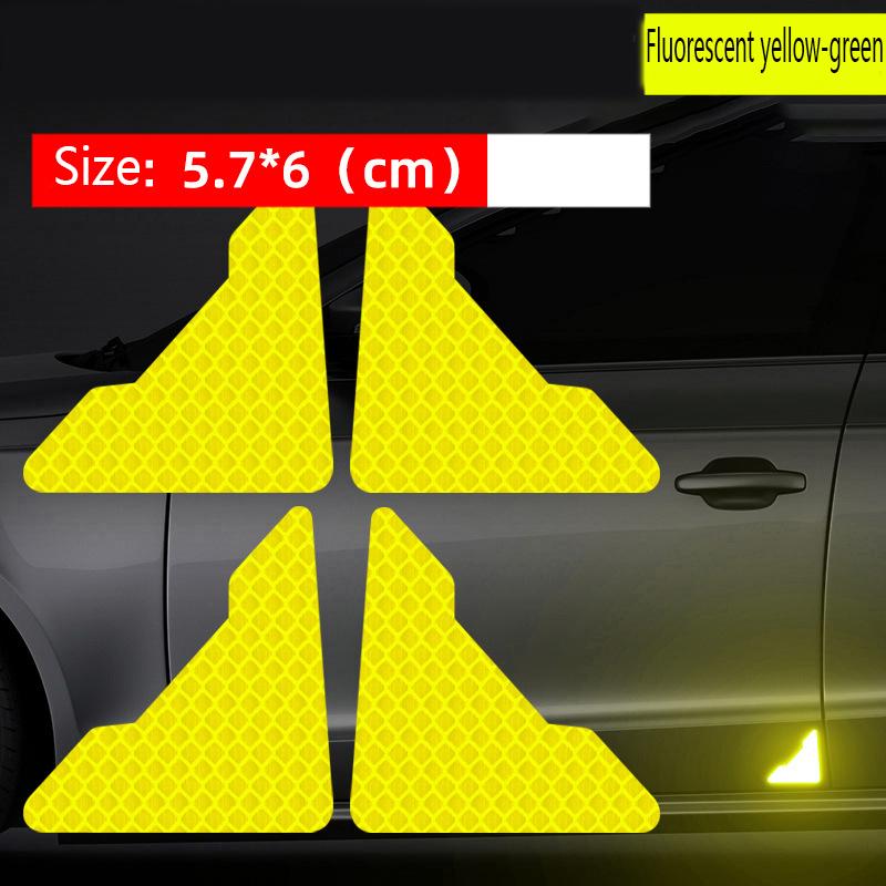 10pcs Reflective Arrow Sign Tape Warning Safety Sticker Night Driving Reflector Decals Body Sticker Auto Exterior Accessories