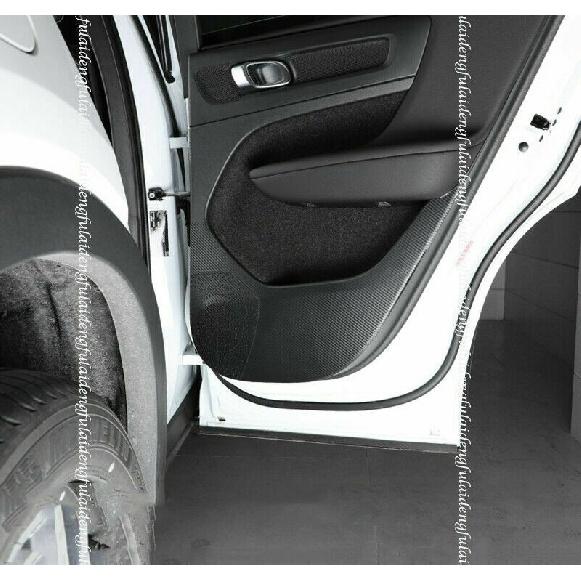 For Volvo XC40 19-21 Carbon fiber PU leather Door Anti Kick Pad Protective Trim