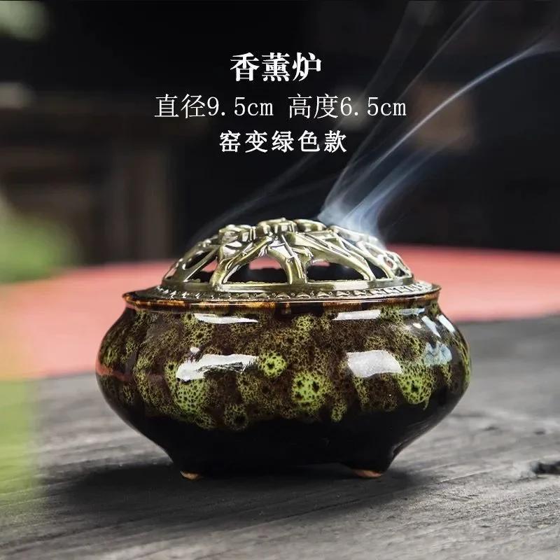 Ceramic Incense Burners Holder Coil Cones Stick Incense Buddhist Home Decor Tearoom Yoga Room Desktop Ornaments Aroma Burner