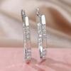 Trendy Accessory Zirconia Earrings V-Shaped Geometry Earrings Dangle Earrings  Jewelry Accessory