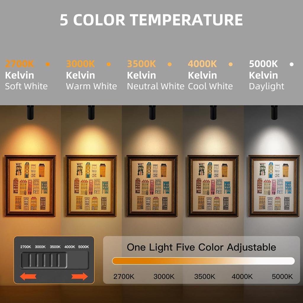 5CCT LED Ceiling Spotlight 12W Dimmable Spotlight Ceiling Light Directional