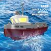 Dual Motors RC Tugboat 1:32 Scale Mini RC Boat Birthday Gift Remote Control Ship  For Children