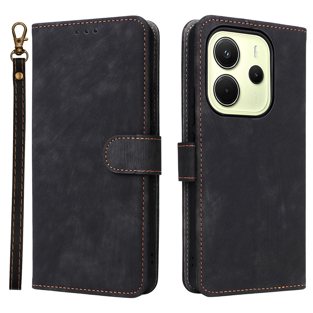 Pro Xiaomi Redmi Note 14 4G (163,25x76,55x8,16mm) Pouzdro Peněženka Blokování RFID PU Kůže Kryt Stojánek pro sledování