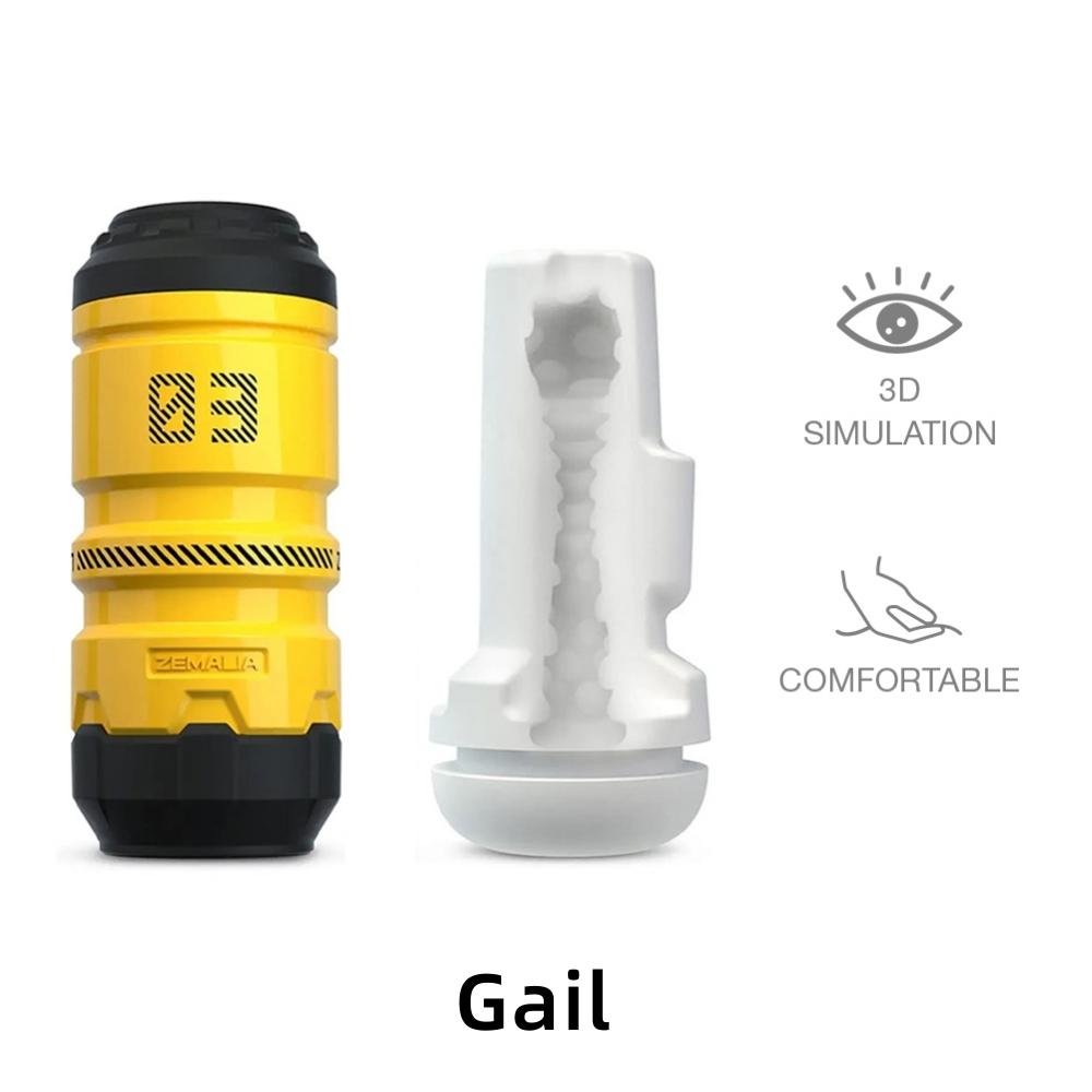 Automatic Vibration Male Masturbator ZEMALIA Vibration Stroker Sleeve 3D Textured Soft Silicone Portable Pocket