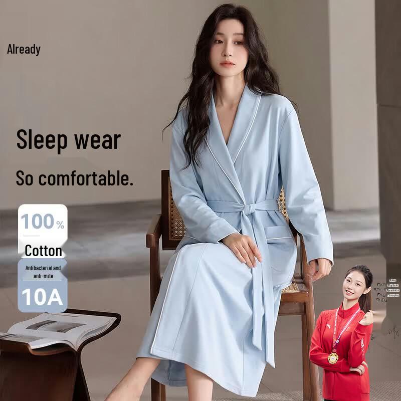 Women s Pure Cotton Summer Bathrobe XL