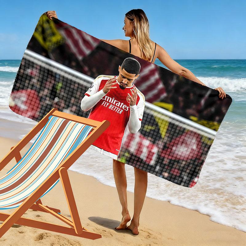 William Saliba Print Beach Towel, Large Soft Quick Dry Towel for Beach Camping Swimming
