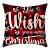 Christmas Throw Pillowcase Home Nordic Holiday Decoration Linen Super Soft Short Plush Sofa Pillowcase