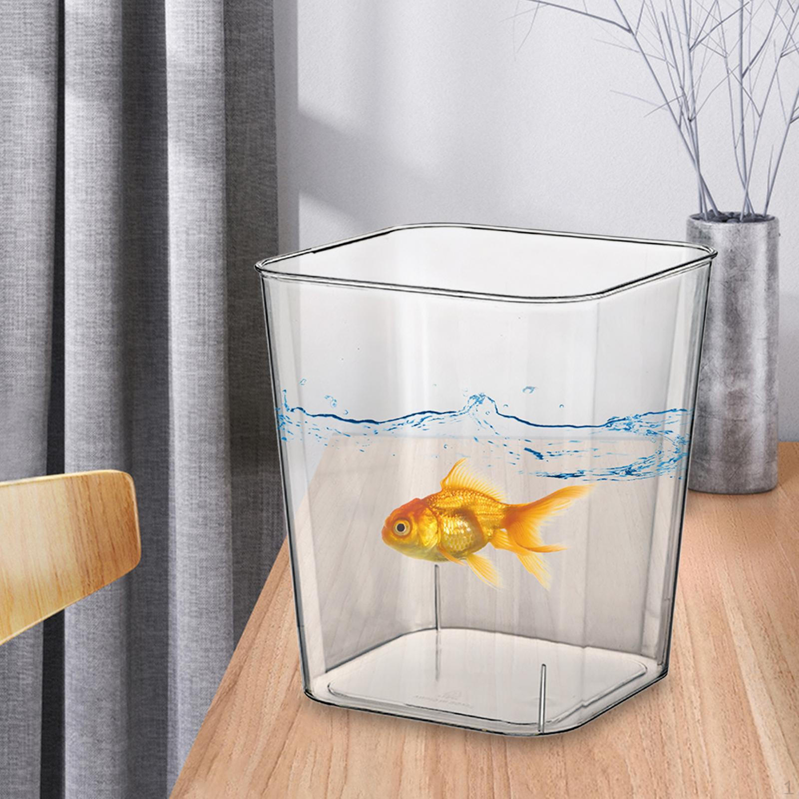

Trash Can Square Storage Box Large Capacity Decorative Convenient Visible for Office, чистий