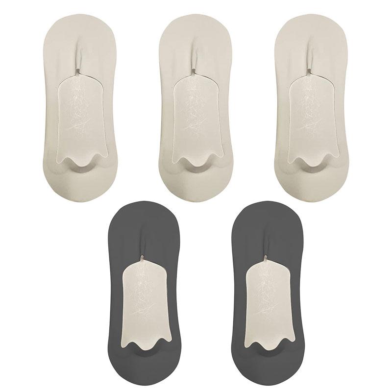 5 Paar Herrensocken Baumwolle Atmungsaktiv Sommer Ultradünn No Show Eisseide Socke Silikon Rutschfeste Sohle Schweißabsorbierend Herren Bootssocke