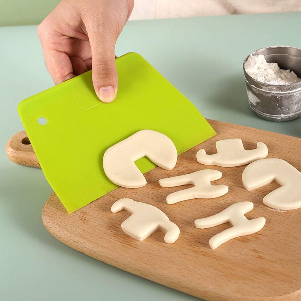 Durable Practical Pastry Dough Scrapers Green White Bowl Scraper  for Versatile Kitchen Use