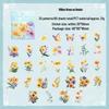 Yuezhen Four Seasons Floral Language Retro PET Stickers for Journals