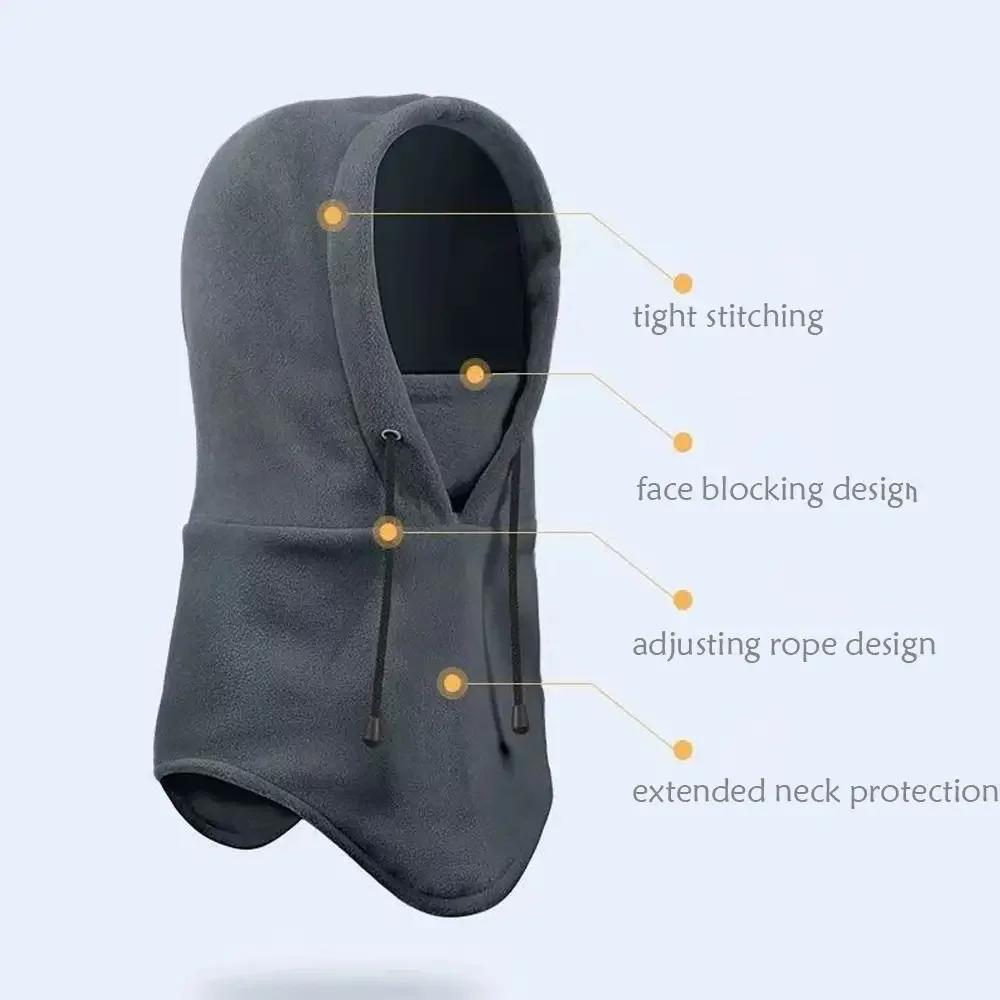 Warm Fleece Balaclava for Men Women Winter Face Mask Neck Warmer Hooded Cap Windproof Thermal Head Cover Beanies Bandana