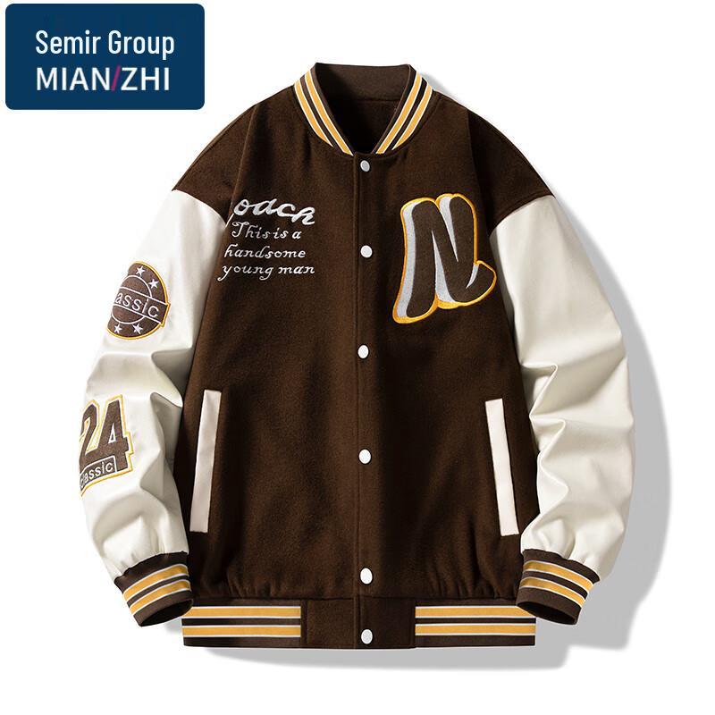 

Men s Color Block Loose Fit Casual Baseball Jacket 3XL