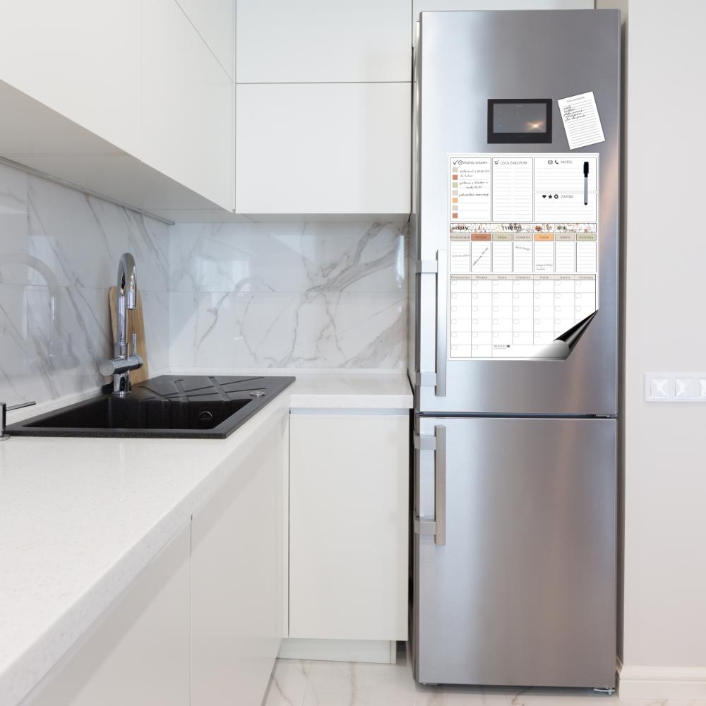 Duży Planer Kalendarz Tablica Magnetyczna Na Lodówkę Pisak + Notes