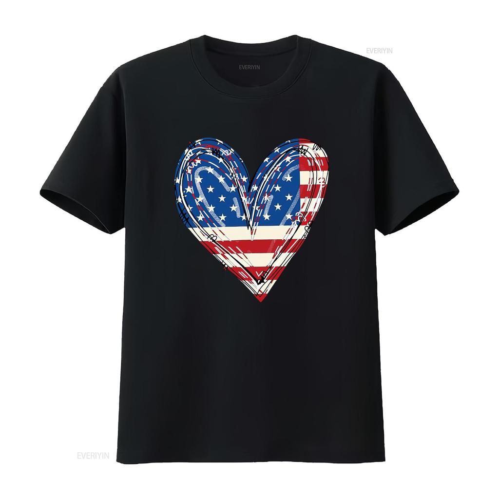 Womens USA T Shirt Girls American Flag 4th of July Kids Patriotic Tops vintage Washed designer clothes Top For Everyday Wear