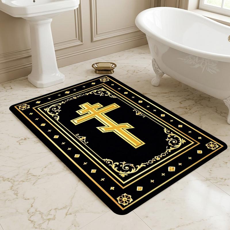 Cross Living Room Nonslip Area Rug Soft Carpet For Bedroom Game Playroom Sofa Office Home Decor Doormat Christmas Gift C926112