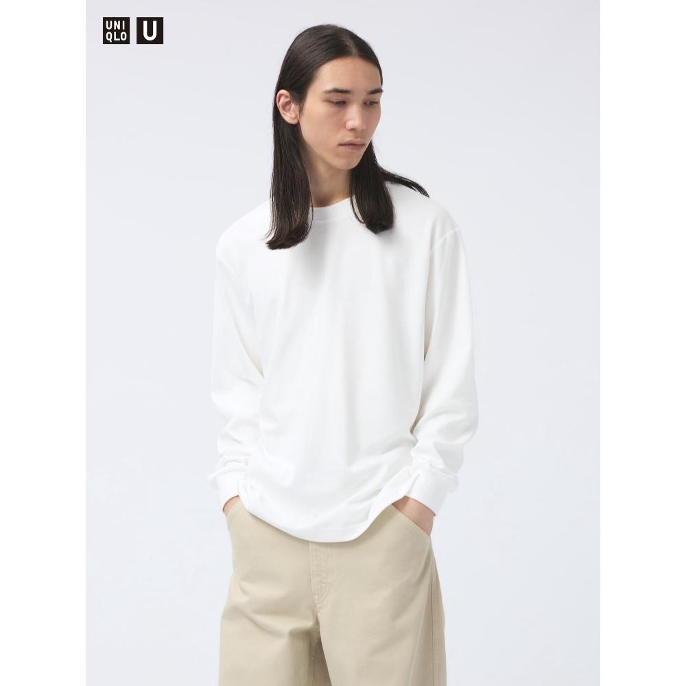 Uniqlo Airism Cotton Crewneck Tee  Long Sleeve 