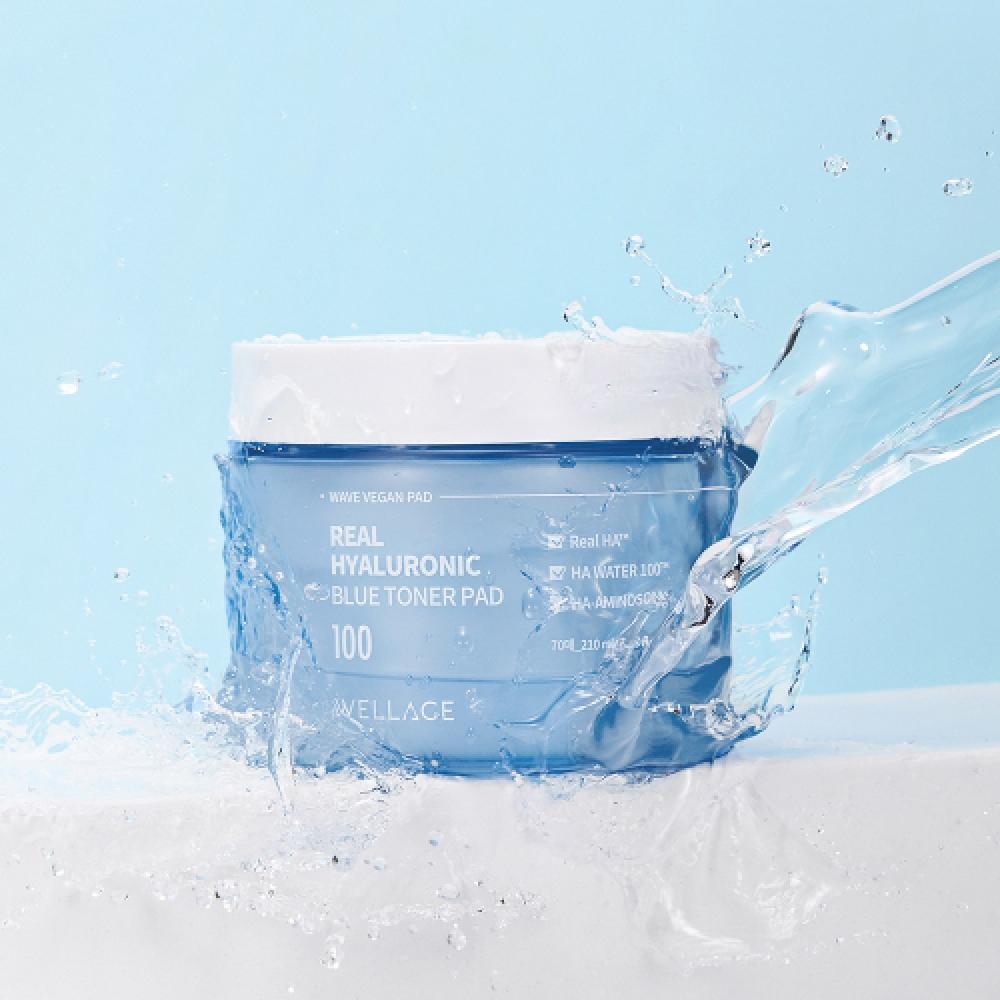 Wellage Real Hyaluronic Blue Toner Pad 210ml  70 Sheets NONE