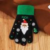 And Autumn Women Knitted Gloves Santa Claus Printed Christmas Kids Mittens Full Fingers Gloves