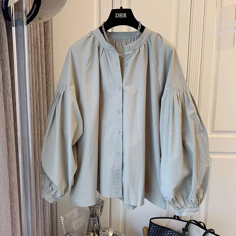Shirt Spring and Autumn New Women s Retro Loose Shirt Top Women s Chic Shirt Loose S белый