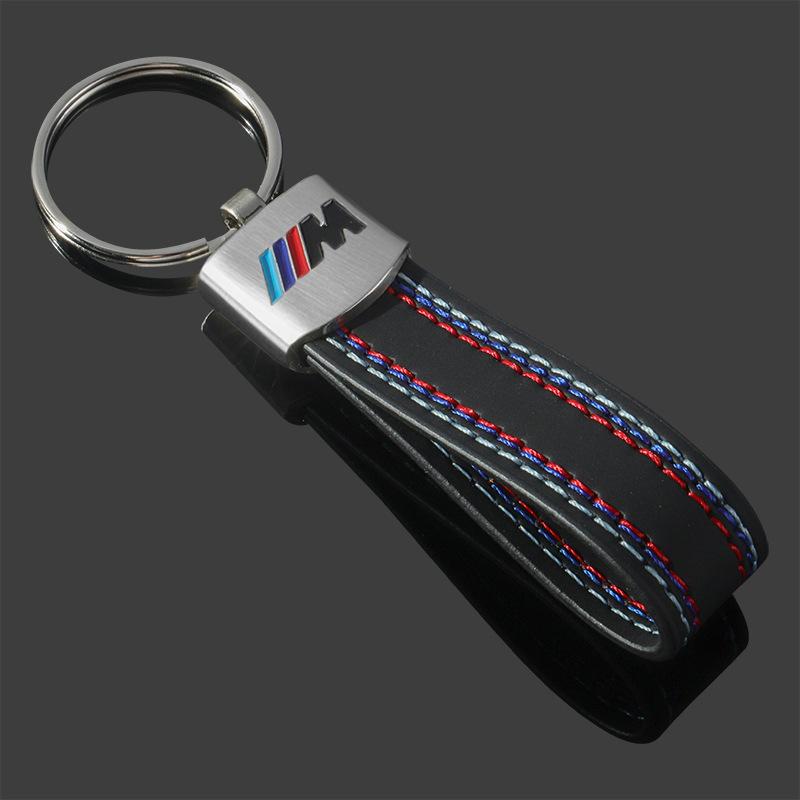 Car Emblem Key Fobs Keyring Leather Keychain Decoration For Bmw M Performance G30 G32 Auto Interior Modification Car Accessories knpc33