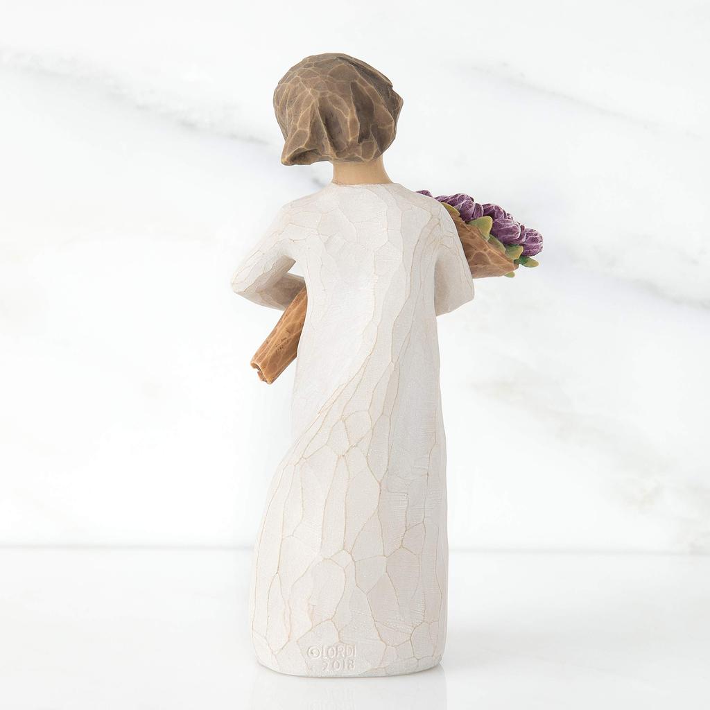 Surprise Willow Tree Statue, Bouquet of Tulips, Cute and Stylish Figurine, 12.7cm Tall