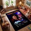 Knight Rider Michael Knight & KITT Print Area Rug, Non-Slip Soft Floor Mat for Living Room Bedroom, Retro 80s TV Series Home Decor Carpet