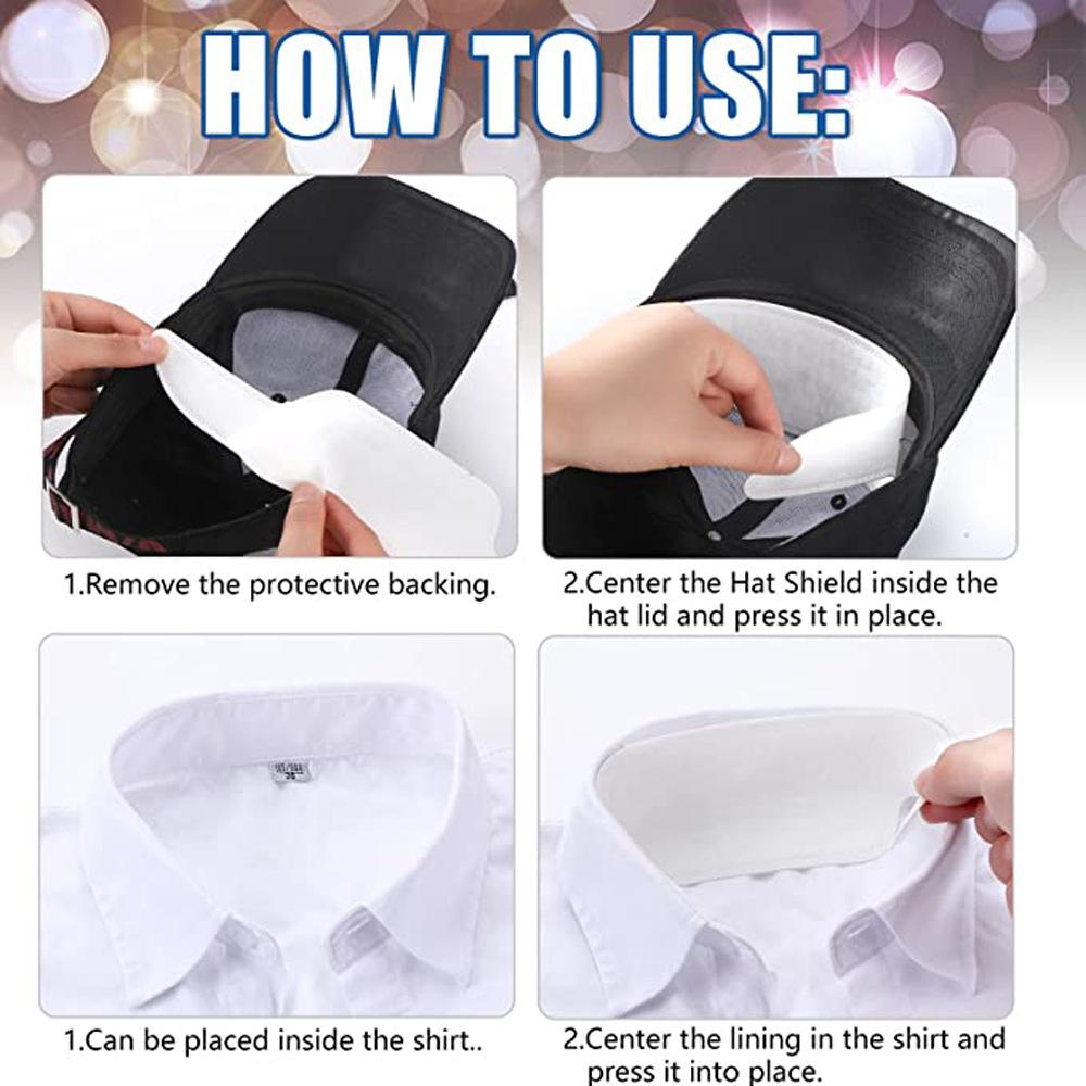 10-30 pièces Chapeaux Coussinets Absorbants la Transpiration Colliers de Vêtements Autocollants Bandes Adhésives Évacuant l'Humidité pour Casquettes Chaussures