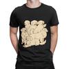 Cute Golden Retrievers Dogs Cartoon Illustration Novelty 100% Cotton T-Shirt Gloden Retirever T