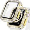 Glass+Cover For Apple Watch Case 40mm 44mm 45mm 41mm iWatch Accessories Diamond+Screen Protector Apple Watch Serie 3 5 6 SE 7 8