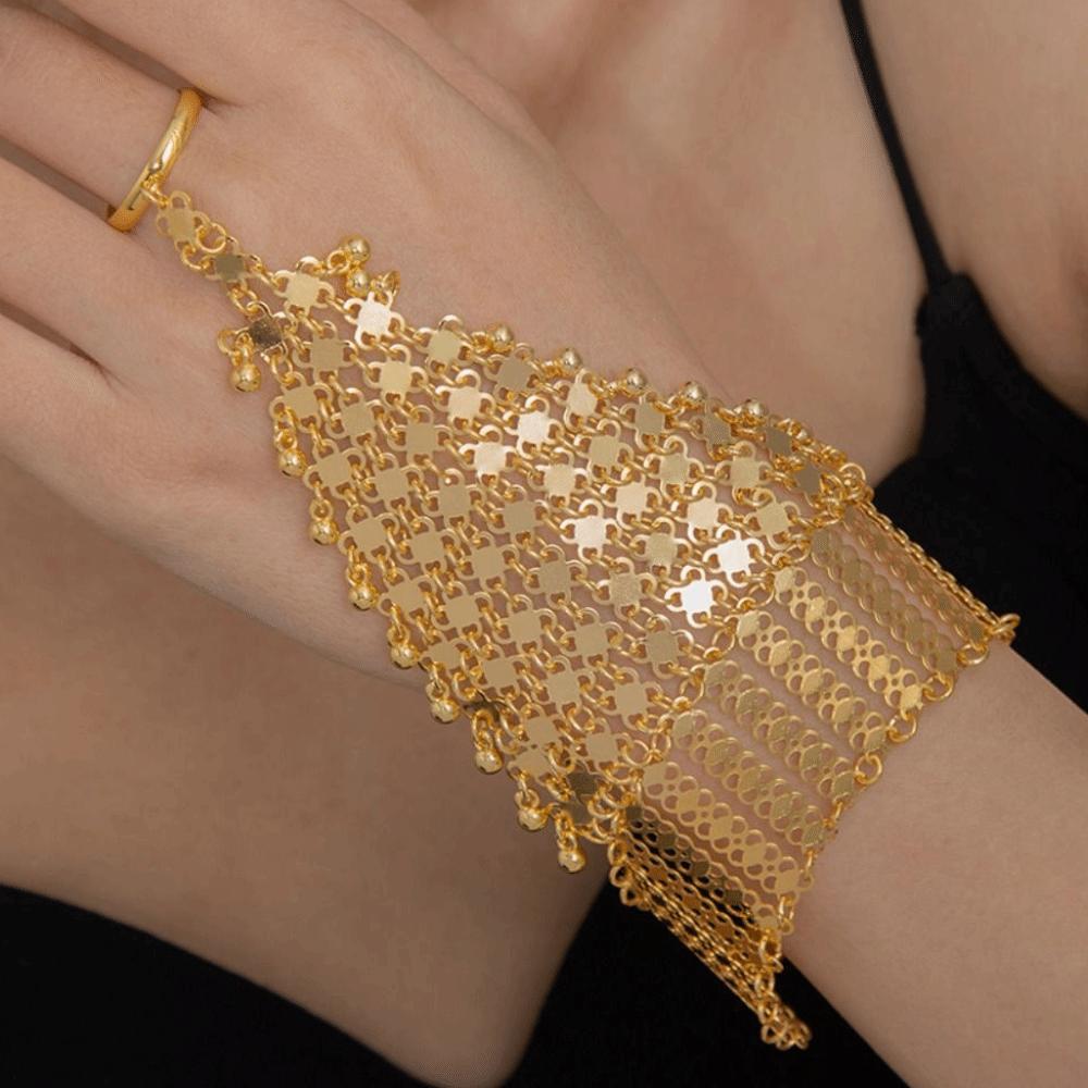 Thai Golden Tassels Bracelet Multi Layer Hollow Geometric Bracelet  Cultural Events