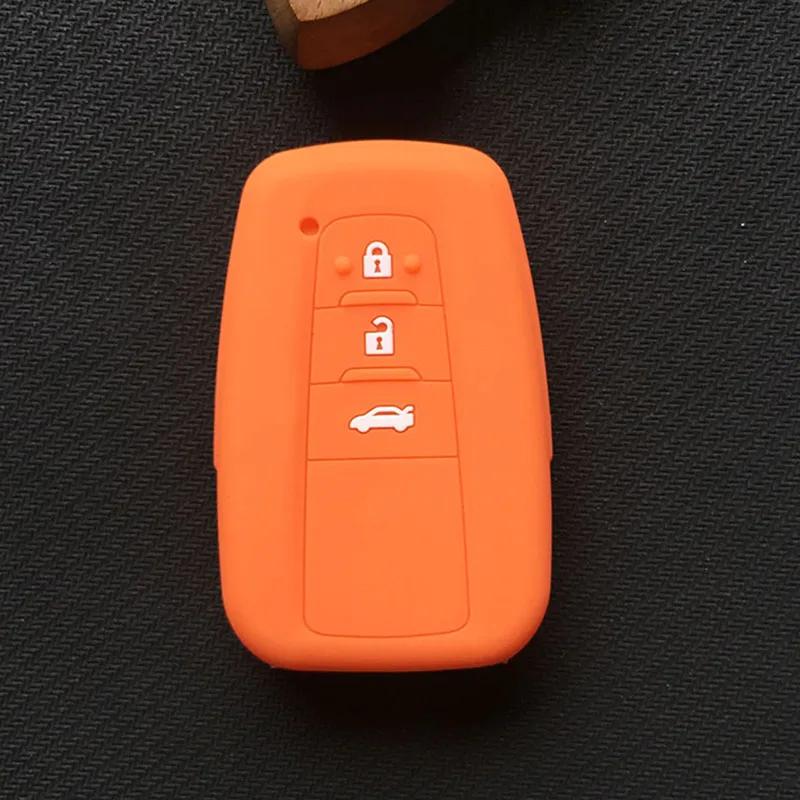 silicone car key cover case for toyota Camry new Prado Avalon Remote Fob Cover 3 Button 2017 2018 2019