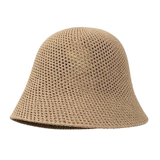 Summer Basin Hat, Foldable Portable Sun Protection Hat, Open Weave Design Bucket Hat for Travel Hiking Casual Outdoor Activities