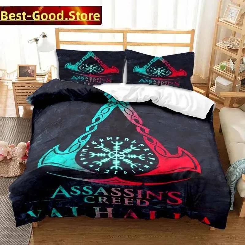 Fashion Game A-Assassins Creed Bedding Set Printed Bed Set With Pillowcase Duvet Cover Soft Single Double Queen Super King Size