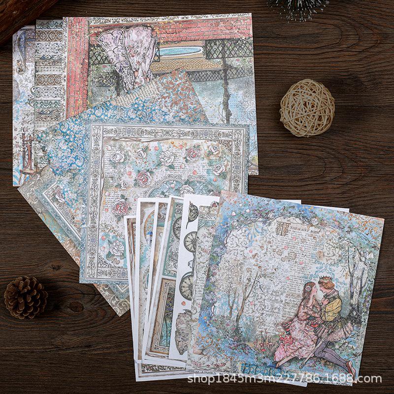

Sleeping Beauty Floral Pattern Paper: 18 Sheets of Vintage European Designs for Journals and Collages