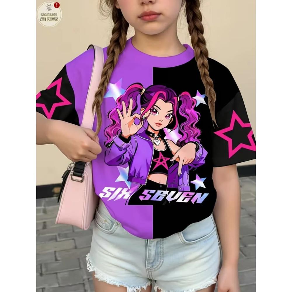 Cartoon Peripheral Children Funny T-Shirt Girls Summer Cute 3D Print Casual Comfortable Breathable Soft T-Shirt