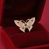 Metal Butterfly Pins Women Rhinestone Brooch Pin, Vintage Insect Alloy Badge Pin Jewelry Accessories for Daily Wear Wedding Party Prom Shaped
