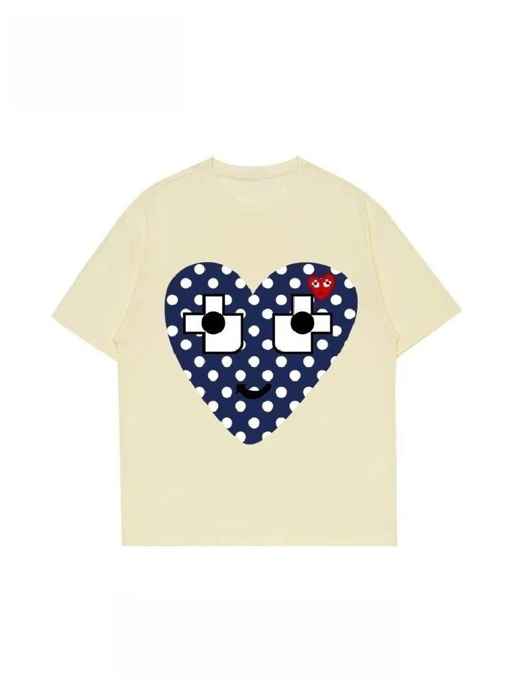 Camiseta De Manga Curta Para Homens E Mulheres Amor Puro Algodão De Manga Curta Moda Solta Camiseta Camisa De Compressão