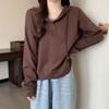 Ins Trendy Hoodies Women Loose Clothing Students Korean Fashion Simple Solid Color Long Sleeve Hooded Sweatshirts All-match BF