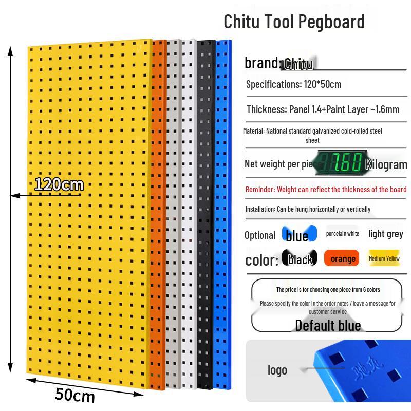 Chitu Perforated Pegboard Hardware Storage Rack with Hooks