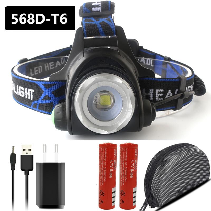 XM-L2 T6 COB 10000LM Led Headlamp Headlight Micro USB Charger Head Lamp Portable Light Torch Lantern